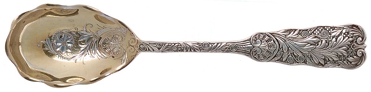 St. Cloud (Sterling, 1885) Large Bright Cut Jelly Spoon by Gorham Silver-1