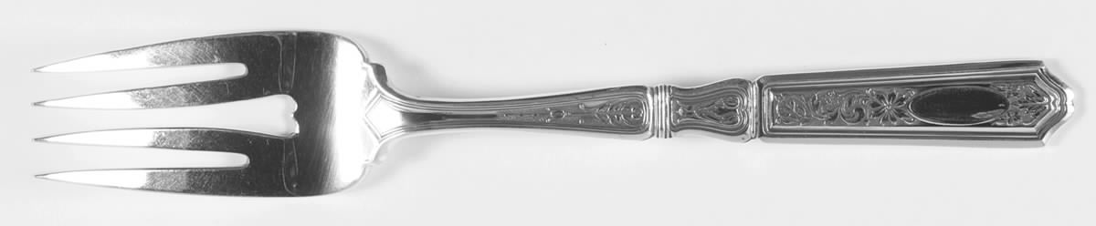 St. Dunstan Chased (Sterling, 1917) Individual Solid Fish Fork by Gorham Silver-1