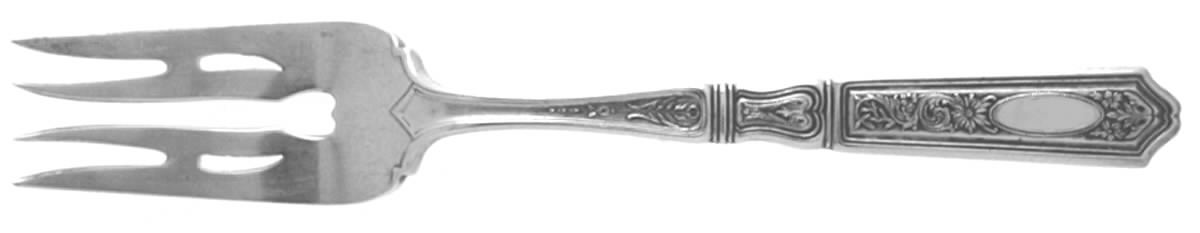 St. Dunstan Chased (Sterling, 1917) Pastry Fork by Gorham Silver-1