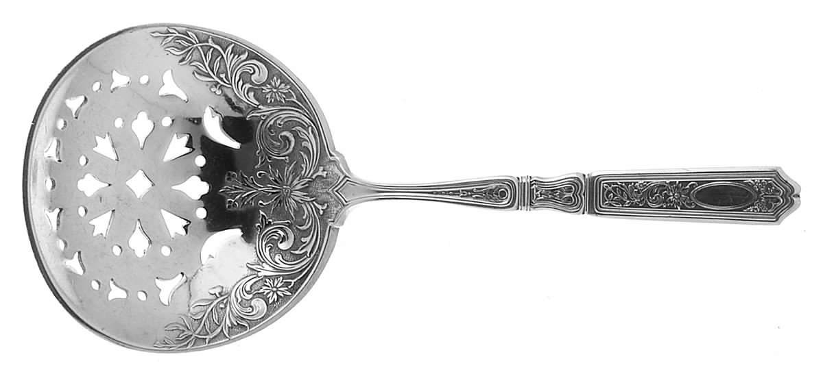 St. Dunstan Chased (Sterling, 1917) Solid Bon Bon Spoon by Gorham Silver-1
