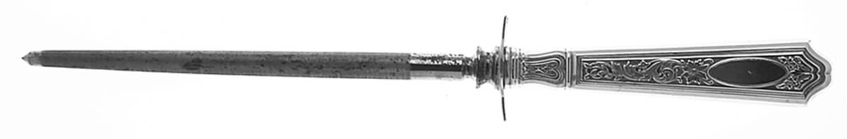 St. Dunstan Chased (Sterling, 1917) Small Steel Rod Sharpener Knife by Gorham Silver-1
