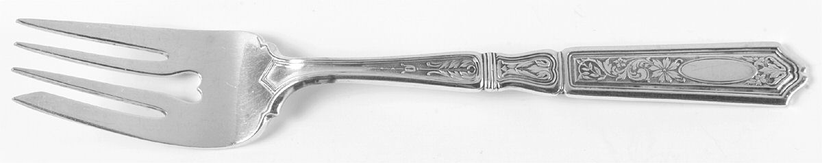 St. Dunstan Chased (Sterling, 1917) Individual Solid Fish Fork by Gorham Silver-1