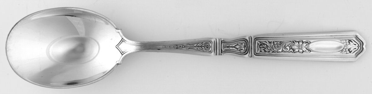 St. Dunstan Chased (Sterling, 1917) Ice Cream Spoon Individual by Gorham Silver-1