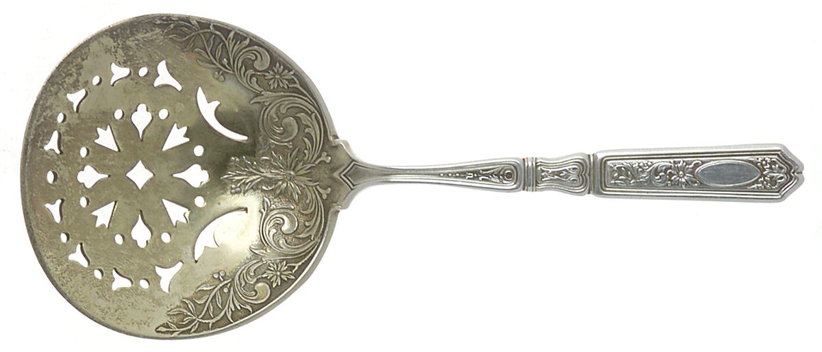 St. Dunstan Chased (Sterling, 1917) Solid Bon Bon Spoon by Gorham Silver-1