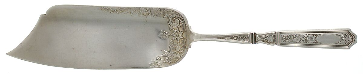 St. Dunstan Chased (Sterling, 1917) Large Flat Handle Crumb Knife/Crumber by Gorham Silver-1
