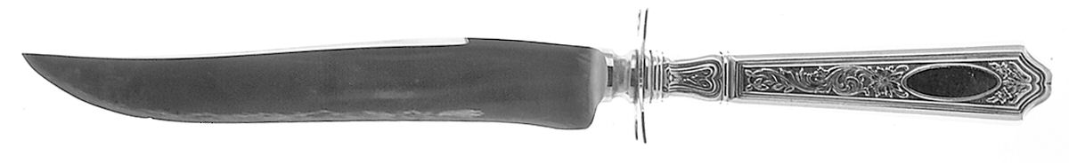 St. Dunstan Chased (Sterling, 1917) Small Steak Carving Knife with Stainless Blade by Gorham Silver-1
