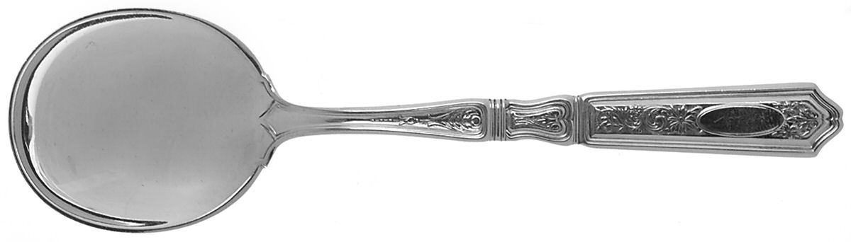 St. Dunstan Chased (Sterling, 1917) Round Bowl Soup Spoon (Cream Soup) by Gorham Silver-1