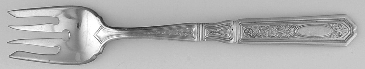 St. Dunstan Chased (Sterling, 1917) Large Ramekin Fork by Gorham Silver-1