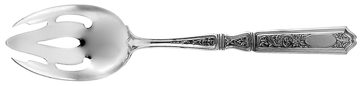 St. Dunstan Chased (Sterling, 1917) Pierced Tablespoon (Serving Spoon) HC by Gorham Silver-1