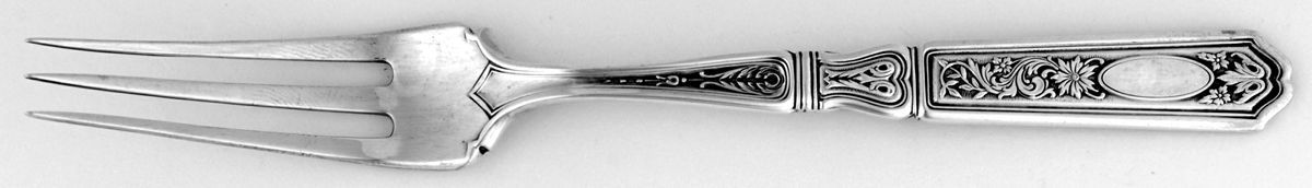 St. Dunstan Chased (Sterling, 1917) Individual Solid Fruit Fork by Gorham Silver-1