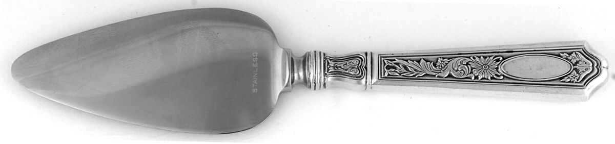 St. Dunstan Chased (Sterling, 1917) Cheese Server with Stainless Blade by Gorham Silver-1