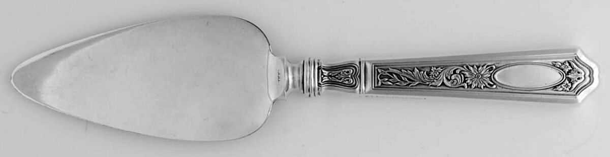 St. Dunstan Chased (Sterling, 1917) Cheese Server with Silverplate Blade by Gorham Silver-1