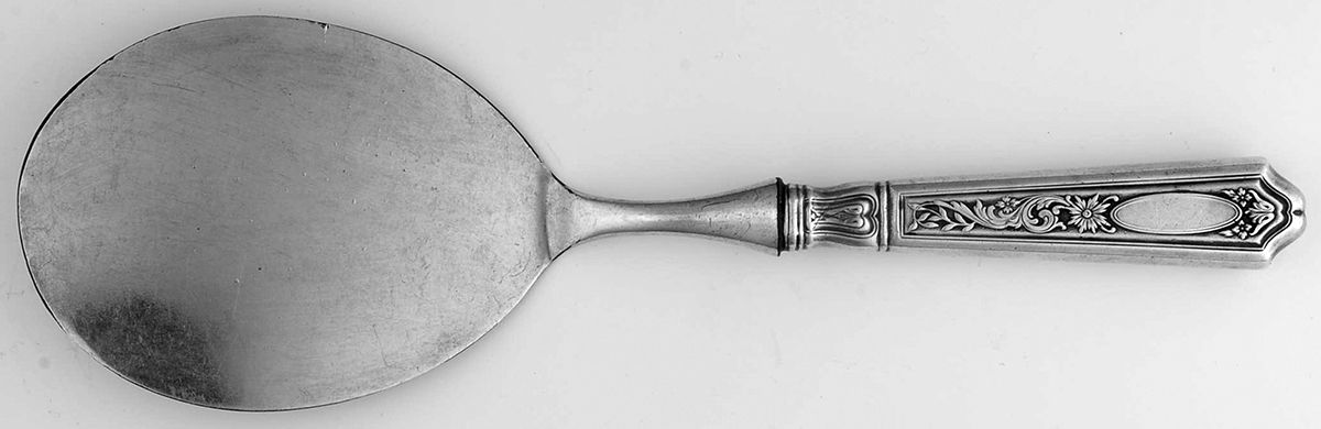 St. Dunstan Chased (Sterling, 1917) Pastry Server with Silverplate Blade by Gorham Silver-1