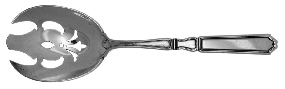 St. Dunstan-Plain (Sterling, 1916) Solid Salad Serving Fork by Gorham Silver-1