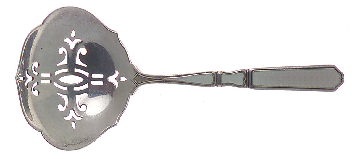 St. Dunstan-Plain (Sterling, 1916) Bon Bon Spoon, Enameled Handle by Gorham Silver-1