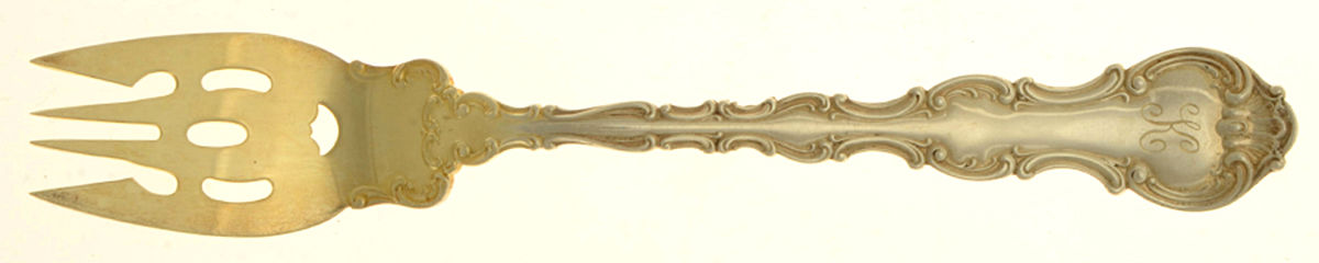Strasbourg (Sterling, Lion-Anchor-G, 1897) Large Individual Solid Fish/Salad Fork by Gorham Silver-1