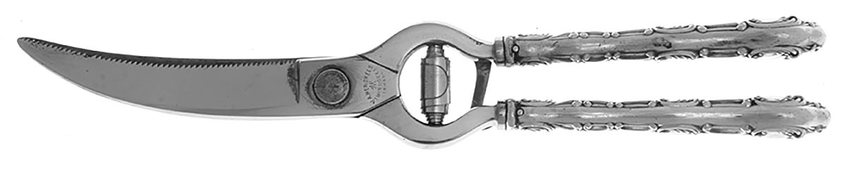 Strasbourg (Sterling, Lion-Anchor-G, 1897) Poultry Shears with Stainless Blades by Gorham Silver-1