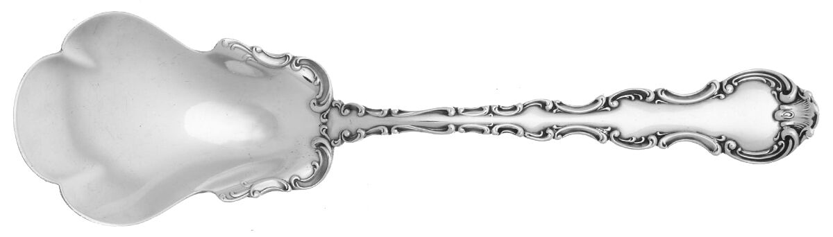 Strasbourg (Sterling, Lion-Anchor-G, 1897) Large Sugar Shell Spoon by Gorham Silver-1