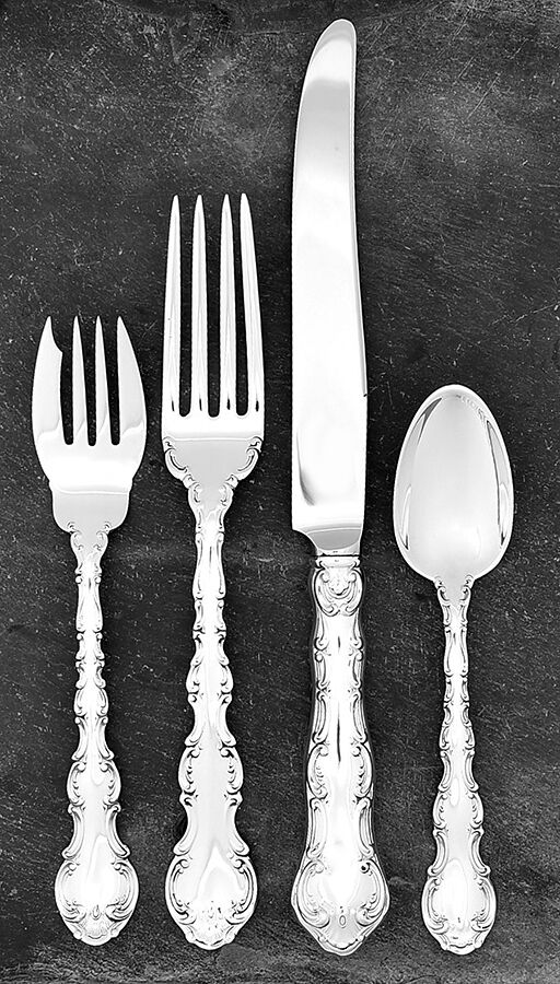 Strasbourg (Sterling, Lion-Anchor-G, 1897) 4 Piece Dinner Size Setting by Gorham Silver-1