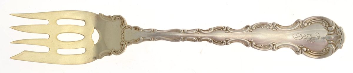 Strasbourg (Sterling, Lion-Anchor-G, 1897) Pastry Fork by Gorham Silver-1