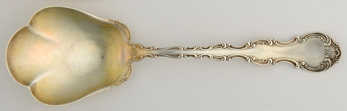 Strasbourg (Sterling, Lion-Anchor-G, 1897) Solid Salad Serving Spoon by Gorham Silver-1