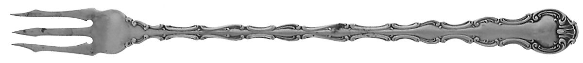 Strasbourg (Sterling, Lion-Anchor-G, 1897) Long Handle Olive Fork by Gorham Silver-1