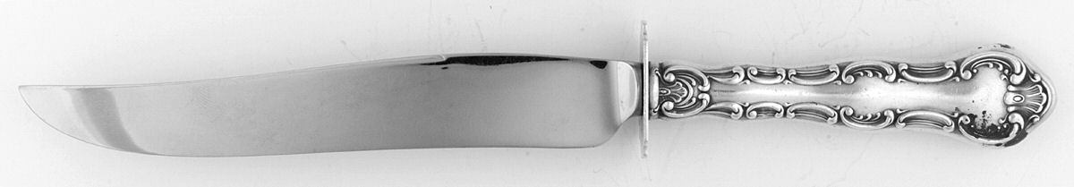 Strasbourg (Sterling, Lion-Anchor-G, 1897) Small Steak Carving Knife with Stainless Blade by Gorham Silver-1