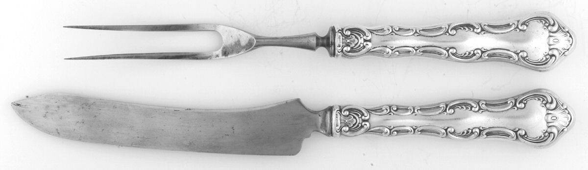 Strasbourg (Sterling, Lion-Anchor-G, 1897) Small Stainless Blade 2-Piece Steak Carving Set by Gorham Silver-1