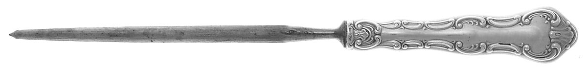 Strasbourg (Sterling, Lion-Anchor-G, 1897) Small Steel Rod Sharpener Knife by Gorham Silver-1