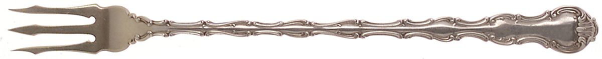 Strasbourg (Sterling, Lion-Anchor-G, 1897) Long Handle Olive Fork by Gorham Silver-1