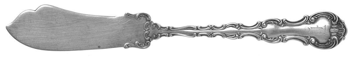 Strasbourg (Sterling, Lion-Anchor-G, 1897) Large Flat Handle Master Butter Knife by Gorham Silver-1
