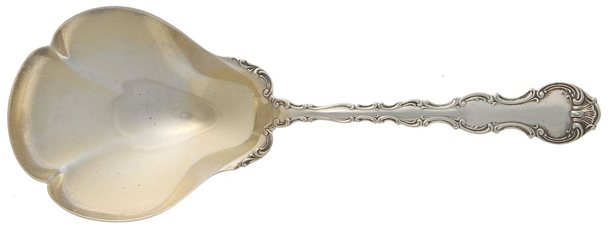 Strasbourg (Sterling, Lion-Anchor-G, 1897) Small Solid Berry/Casserole Spoon by Gorham Silver-1