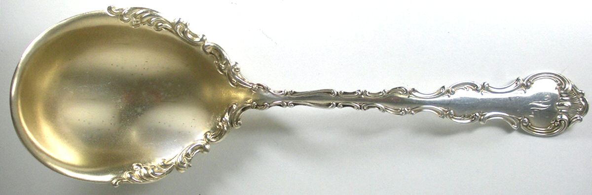 Strasbourg (Sterling, Lion-Anchor-G, 1897) Preserve Spoon by Gorham Silver-1