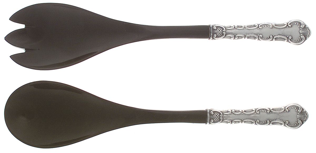 Strasbourg (Sterling, Lion-Anchor-G, 1897) Plastic Bowl 2-Piece Salad Set by Gorham Silver-1