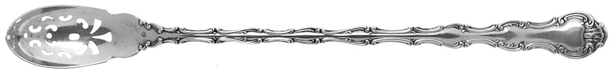 Strasbourg (Sterling, Lion-Anchor-G, 1897) Pierced Bowl Long Handle Olive Spoon by Gorham Silver-1