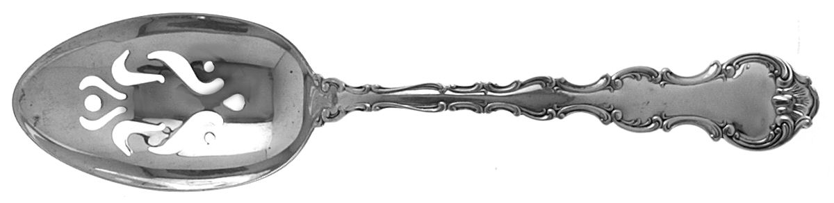 Strasbourg (Sterling, Lion-Anchor-G, 1897) Pierced Tablespoon (Serving Spoon) by Gorham Silver-1