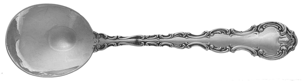 Strasbourg (Sterling, Lion-Anchor-G, 1897) Small Short Handle Chocolate Spoon by Gorham Silver-1