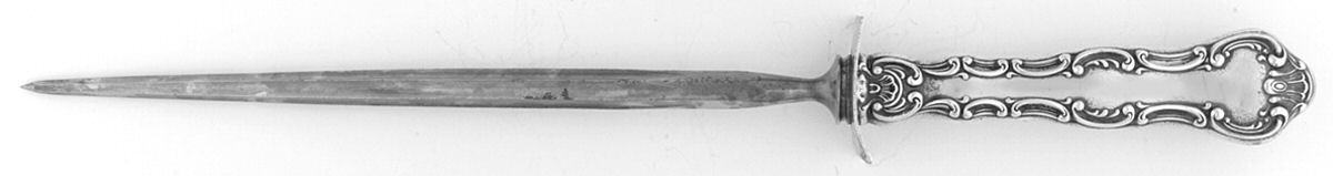 Strasbourg (Sterling, Lion-Anchor-G, 1897) Large Steel Rod Knife Sharpener by Gorham Silver-1
