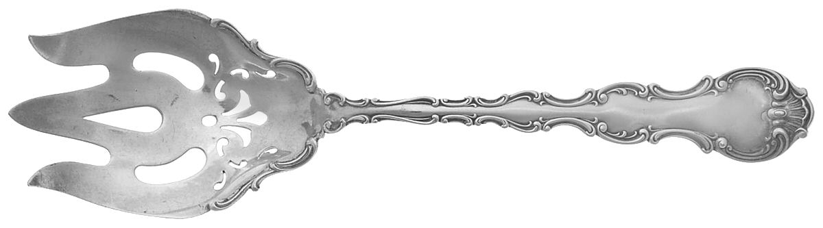 Strasbourg (Sterling, Lion-Anchor-G, 1897) Solid Salad Serving Fork by Gorham Silver-1