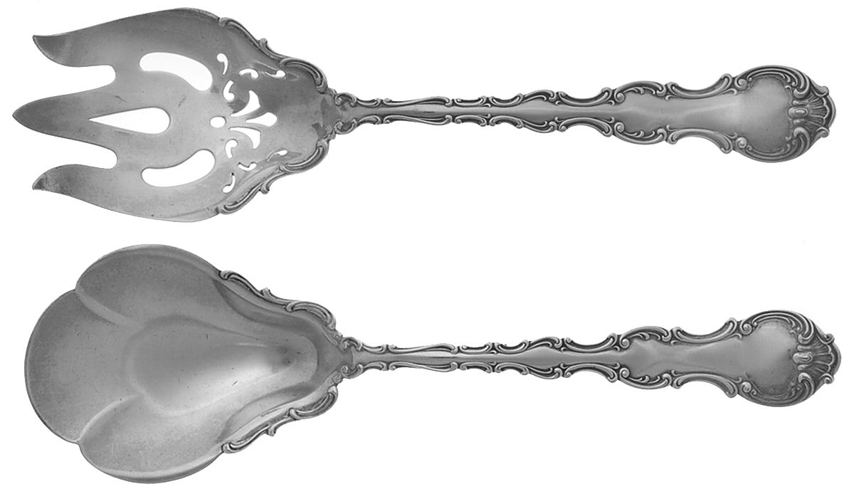 Strasbourg (Sterling, Lion-Anchor-G, 1897) (2 Pc) Solid Salad Set by Gorham Silver-1