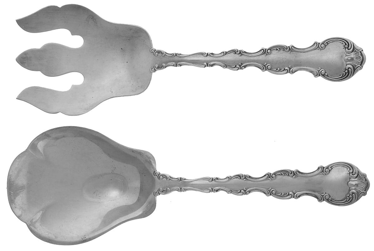 Strasbourg (Sterling, Lion-Anchor-G, 1897) (2 Pc) Solid Salad Set by Gorham Silver-1