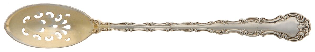 Strasbourg (Sterling, Lion-Anchor-G, 1897) Pierced Bowl Short Handle Olive Spoon by Gorham Silver-1