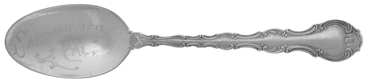 Strasbourg (Sterling, Lion-Anchor-G, 1897) Souvenir Spoon (Five O'Clock) by Gorham Silver-1