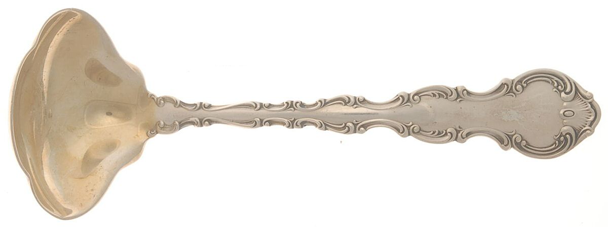 Strasbourg (Sterling, Lion-Anchor-G, 1897) Solid Gravy Ladle by Gorham Silver-1