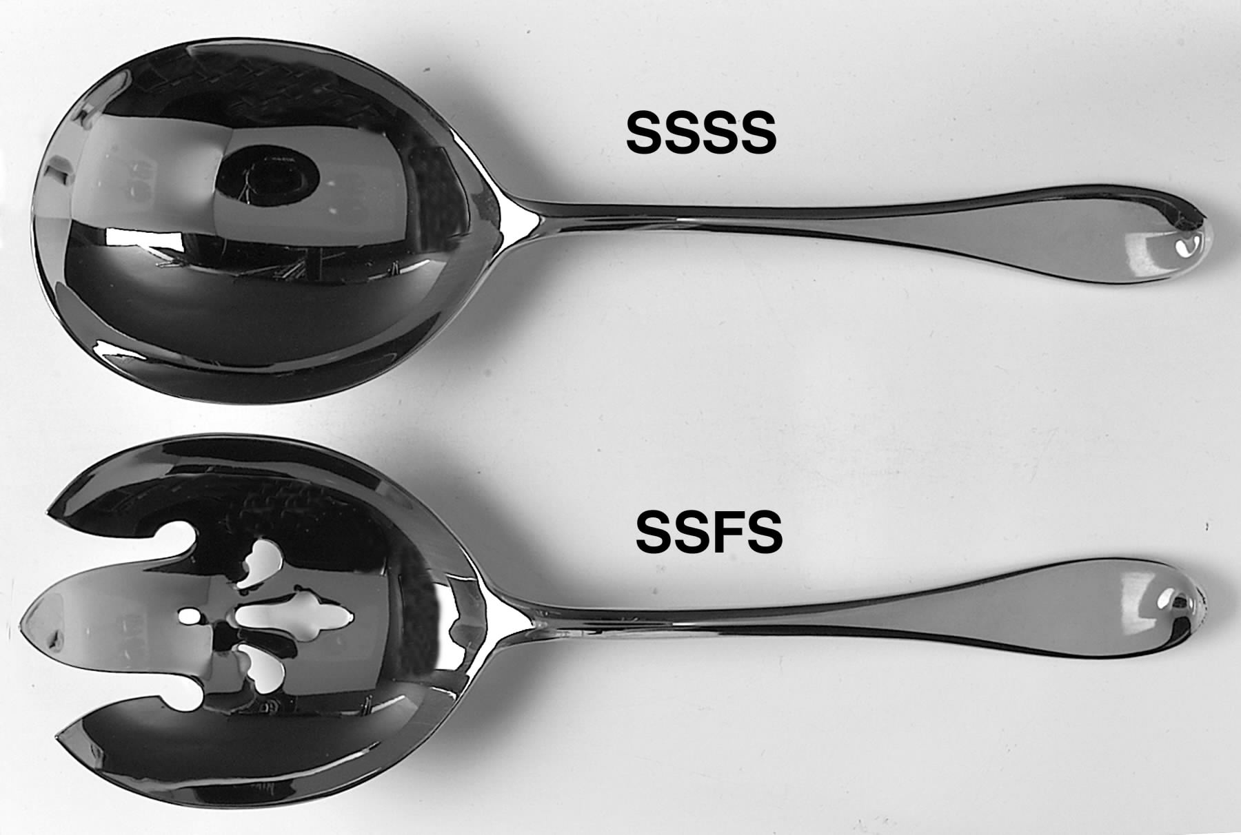 Studio (Stainless) Solid Salad Serving Fork by Gorham Silver-1