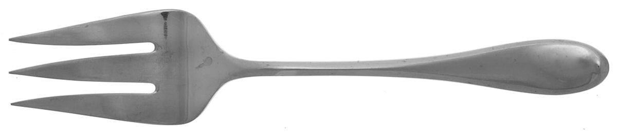 Studio (Stainless) Medium Solid Cold Meat Serving Fork by Gorham Silver-1