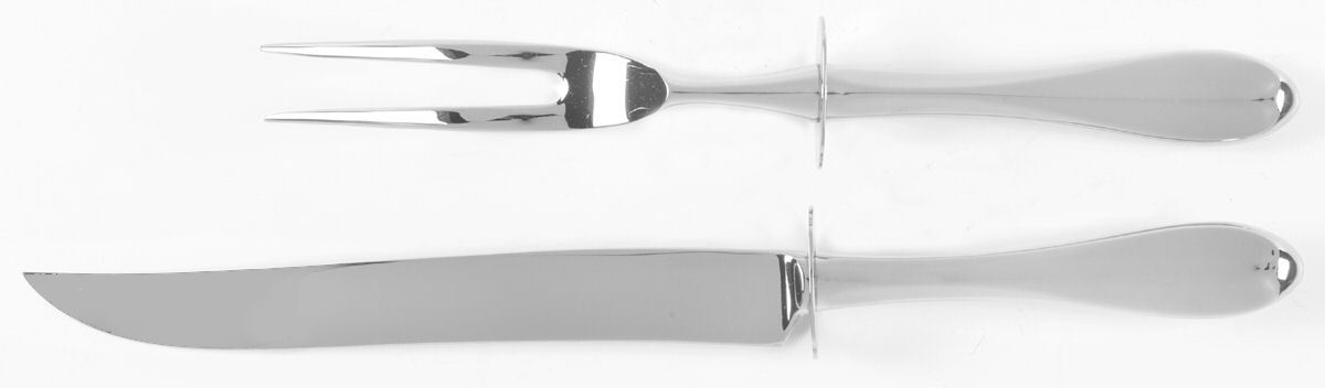 Studio (Stainless) Large 2-Piece Roast Carving Set w/Stainless Blade by Gorham Silver-1