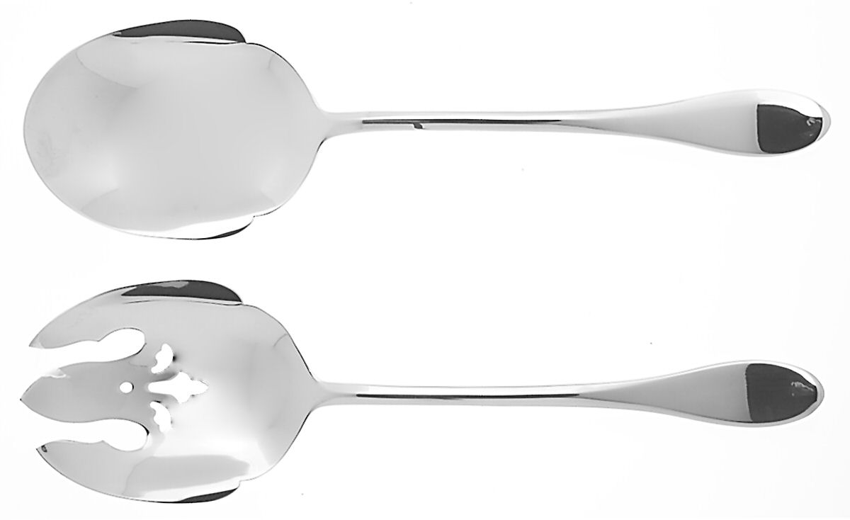 Studio (Stainless) Solid Oversized Serving Salad Set by Gorham Silver-1