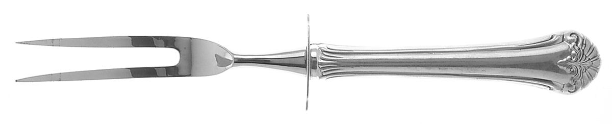 Townsend (Sterling, 1989) Small Carving Fork W/Sterling Guard by Gorham Silver-1