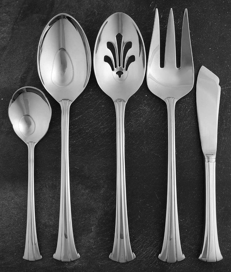 Trilogy (Stainless) 5 Piece Hostess Set by Gorham Silver-1